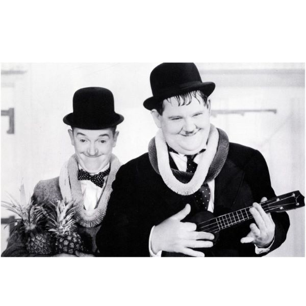 A large logo depicting the news story LAUREL AND HARDY DO THE TWIST